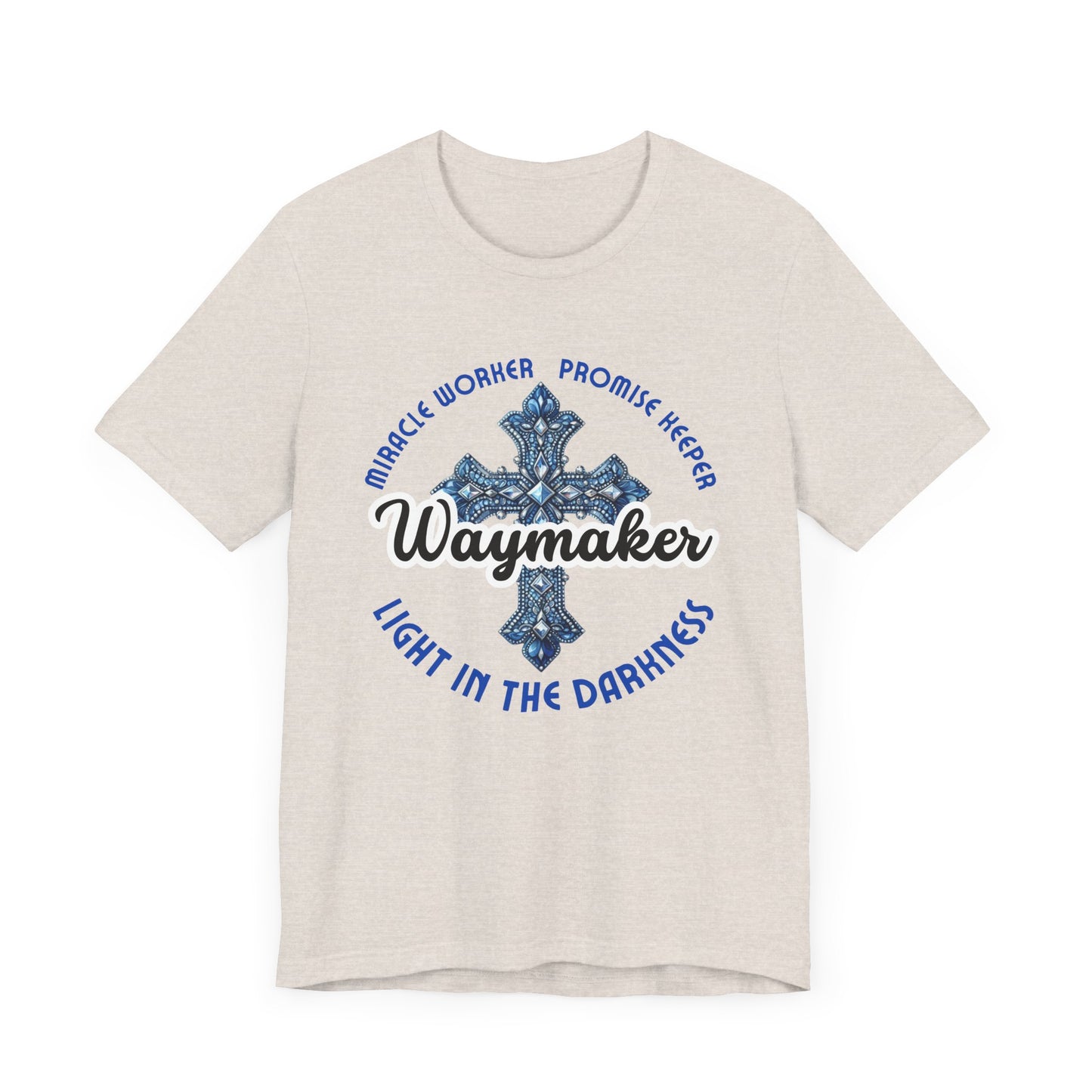 Waymaker – Christian Worship T-Shirt with Jeweled Cross