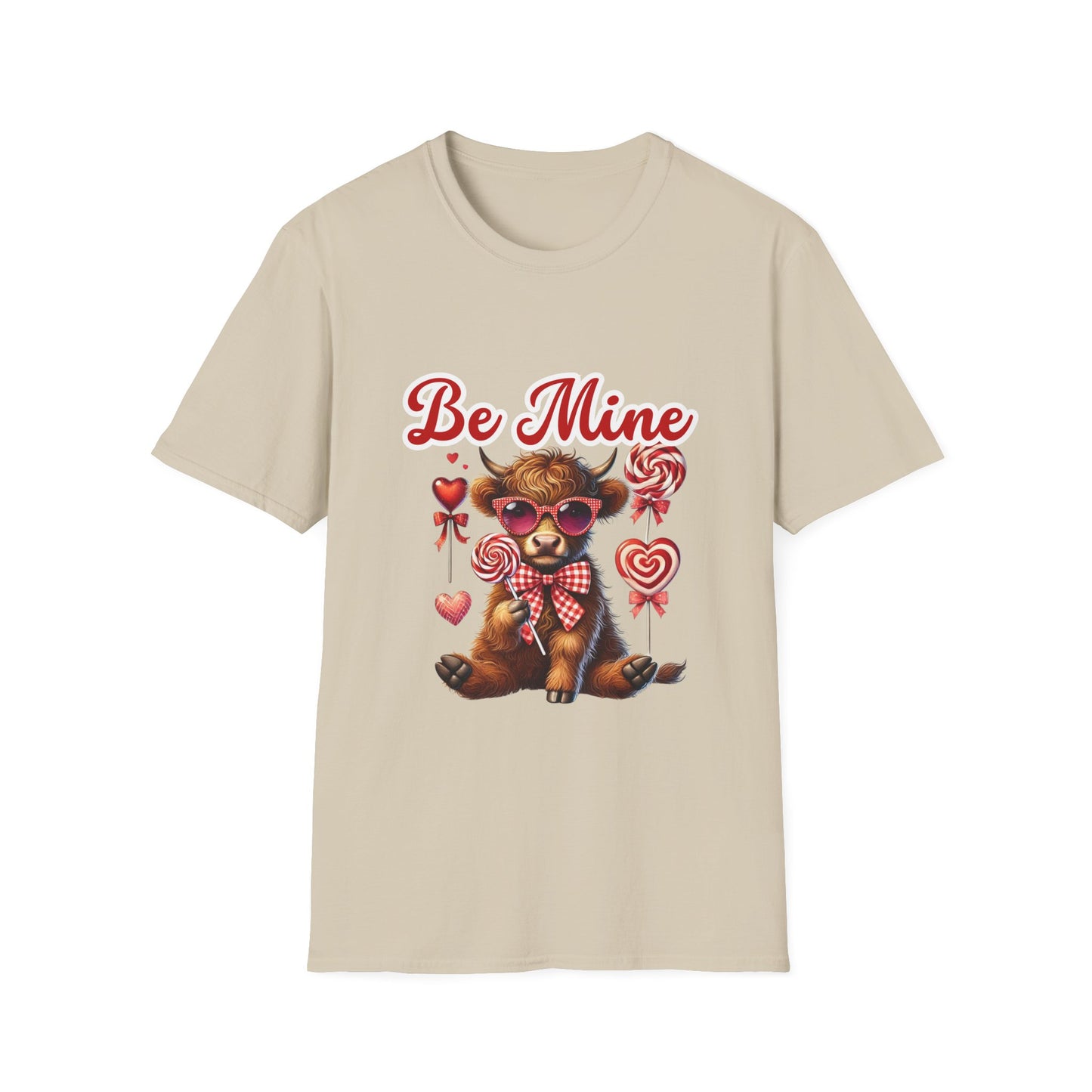 Highland Cow Valentine Be Mine Unisex T-Shirt