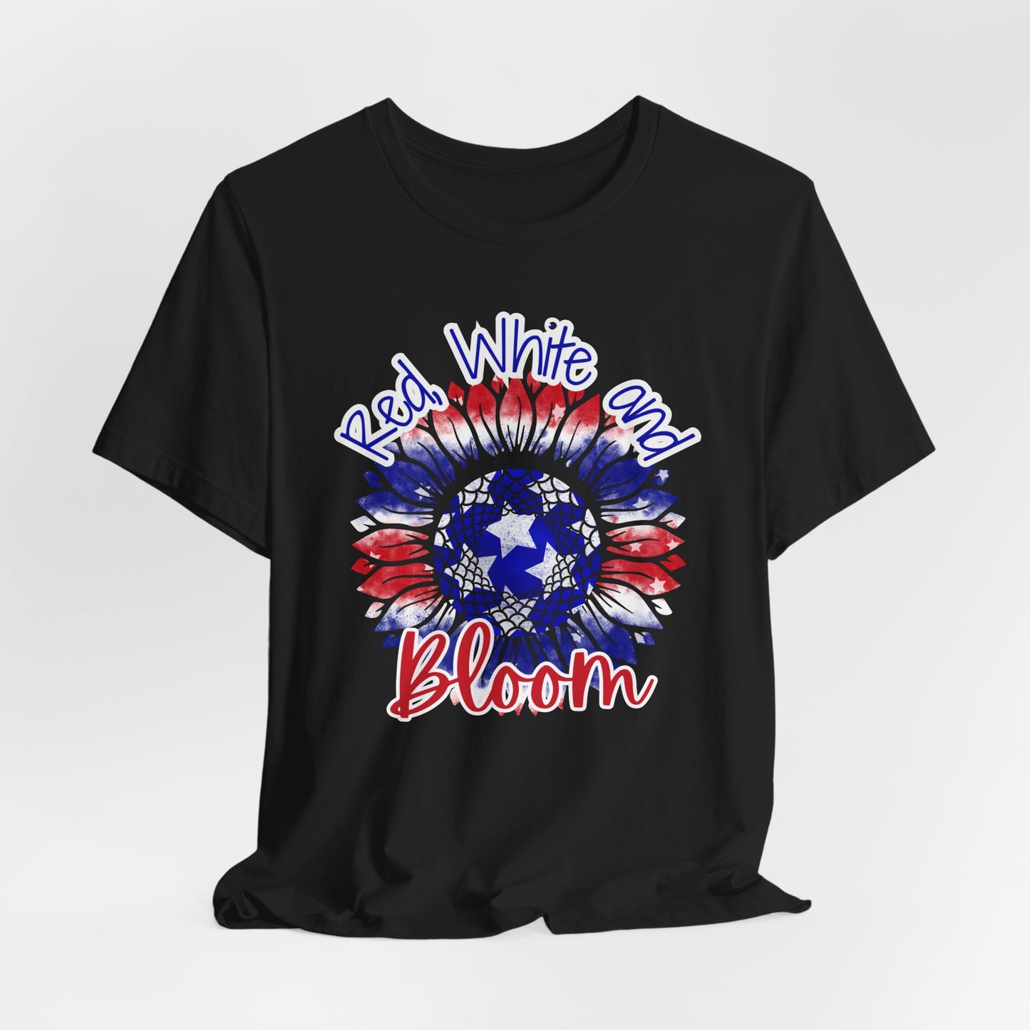 Red, White and Bloom β Patriotic Sunflower T-Shirt