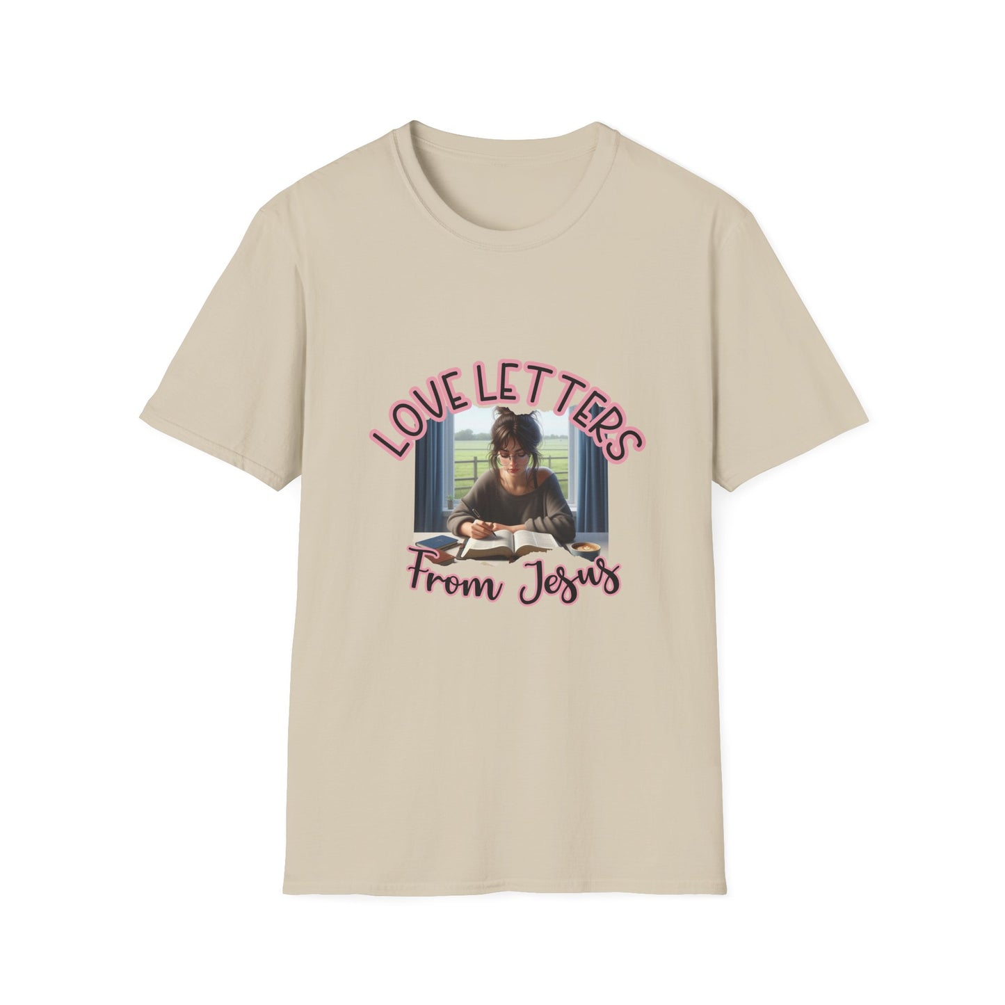 Inspirational Love Letters T-Shirt, Christian Tee, Faith-Based Clothing, Gift for Her, Religious Apparel, Church Outfit