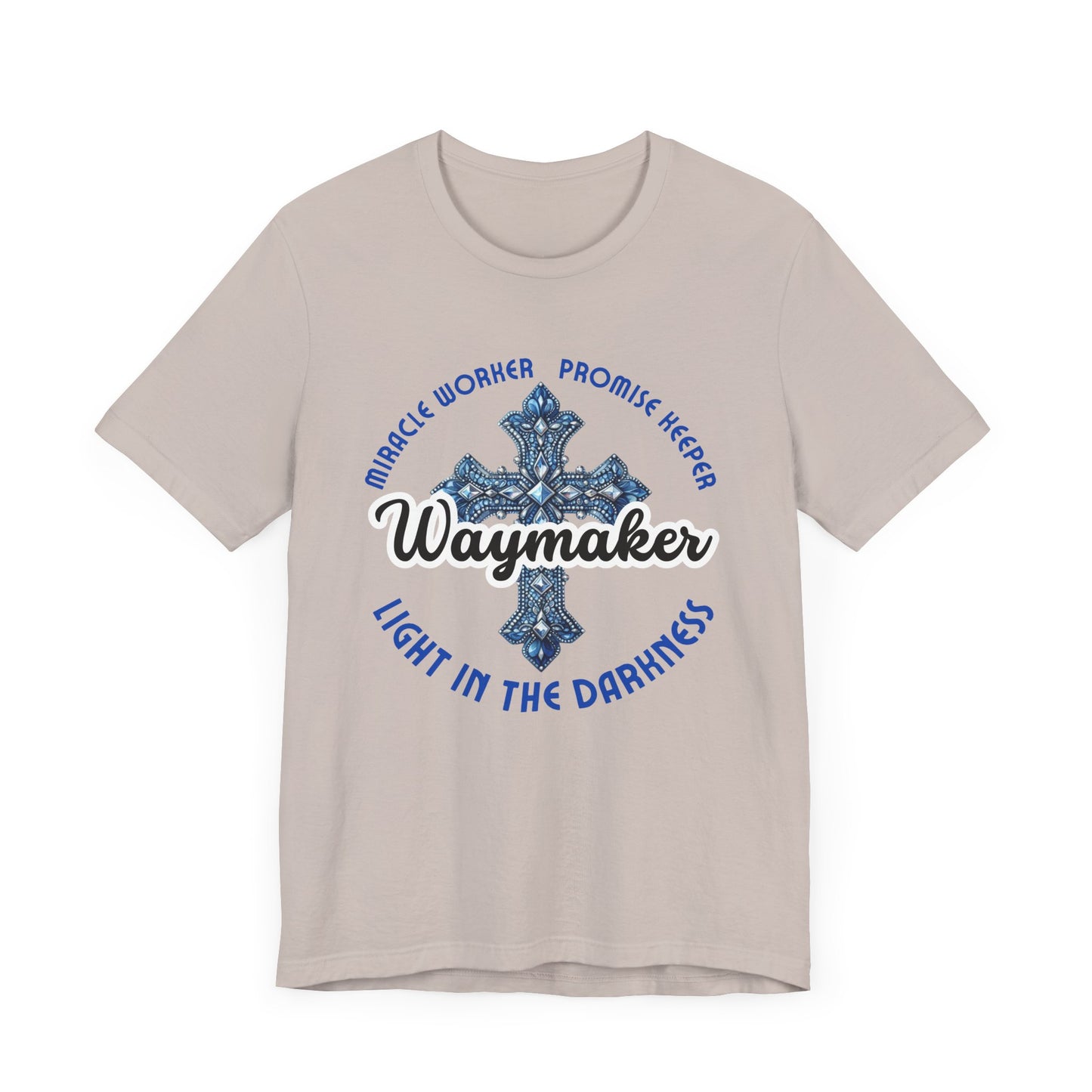 Waymaker – Christian Worship T-Shirt with Jeweled Cross