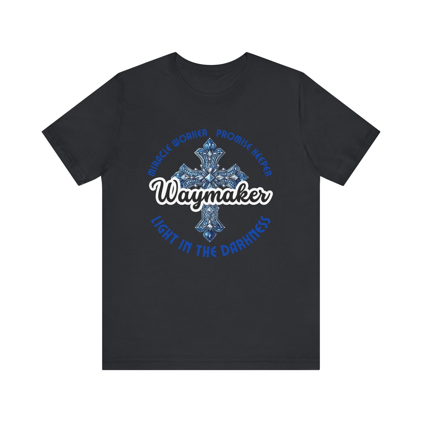 Waymaker – Christian Worship T-Shirt with Jeweled Cross