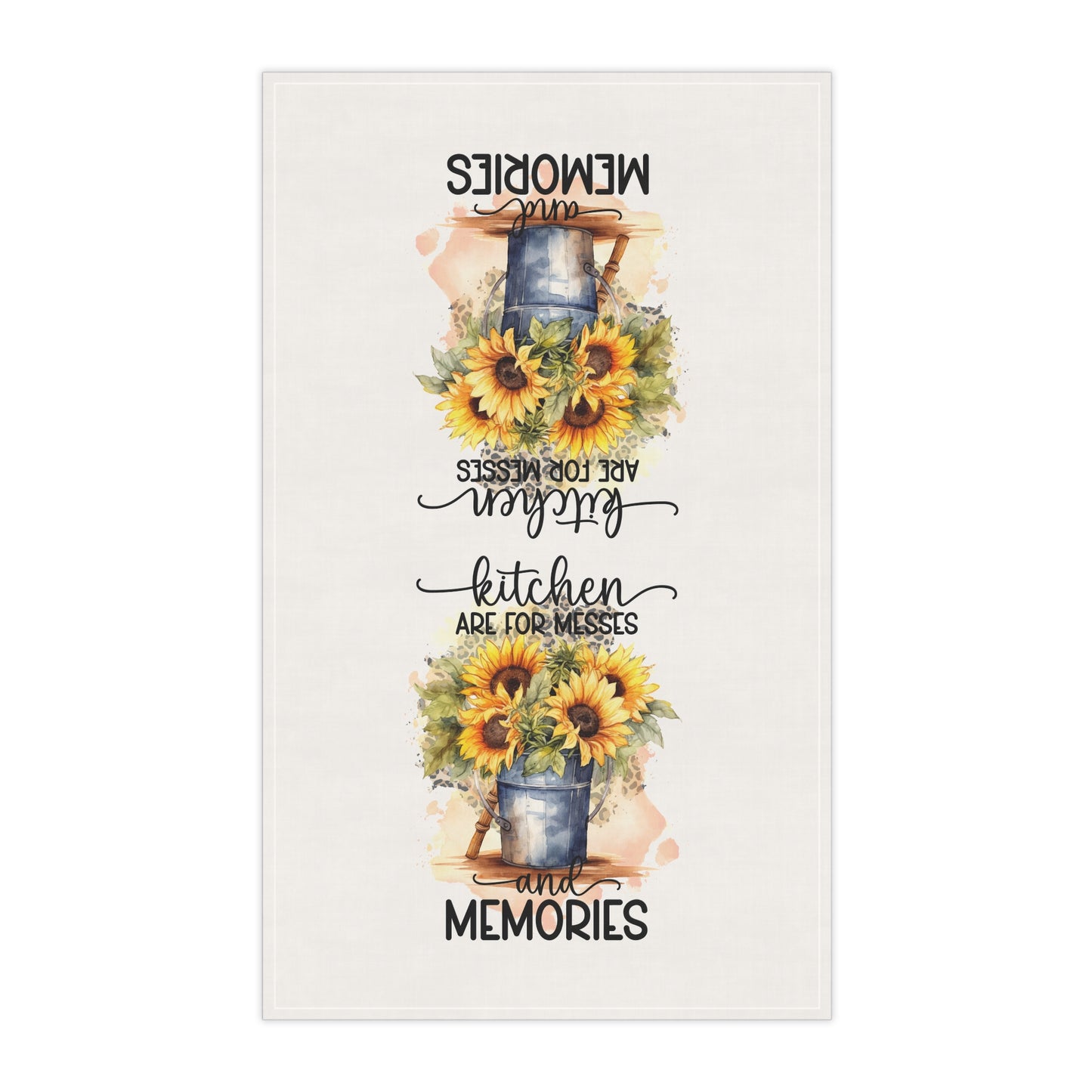 Kitchen Tea Towels - Messes and Memories Sunflower Jar Design