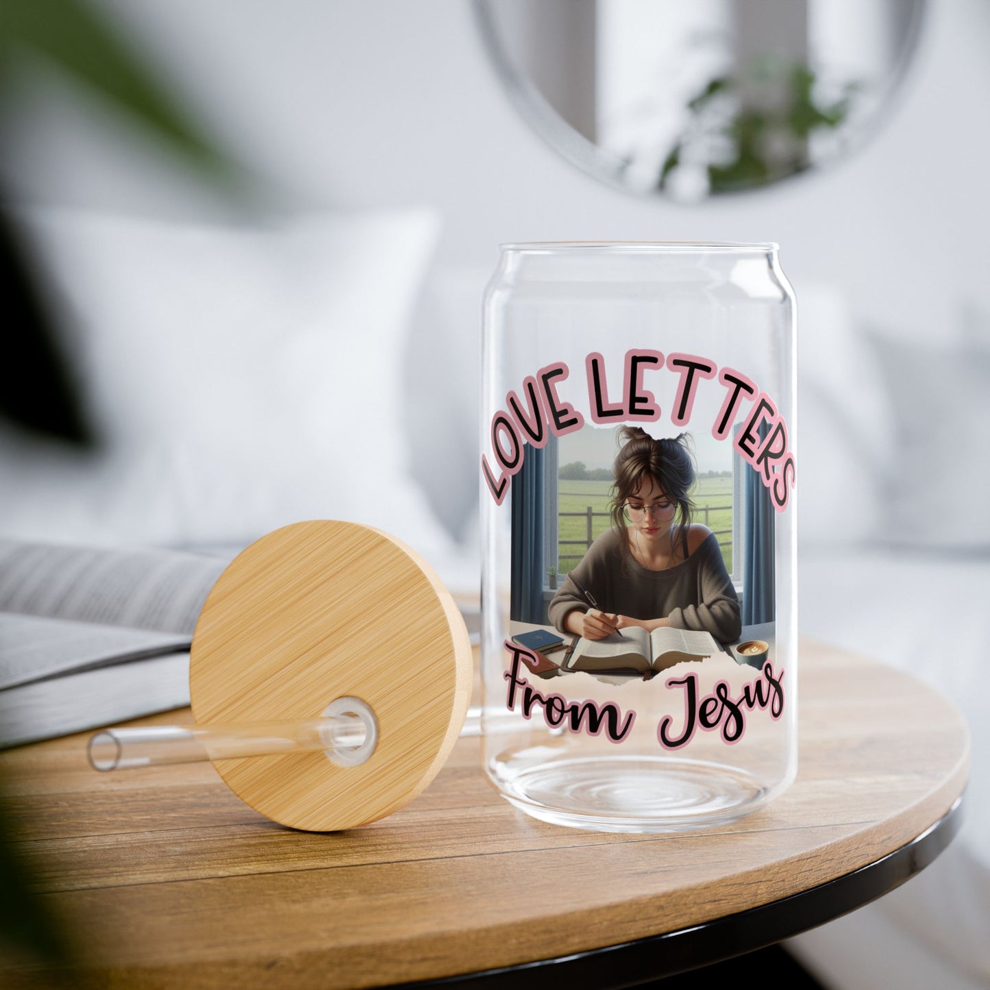 Love Letters from Jesus Sipper Glass | Inspirational Drinkware, Unique Gift, Christian Decor, Faith-Based Kitchenware