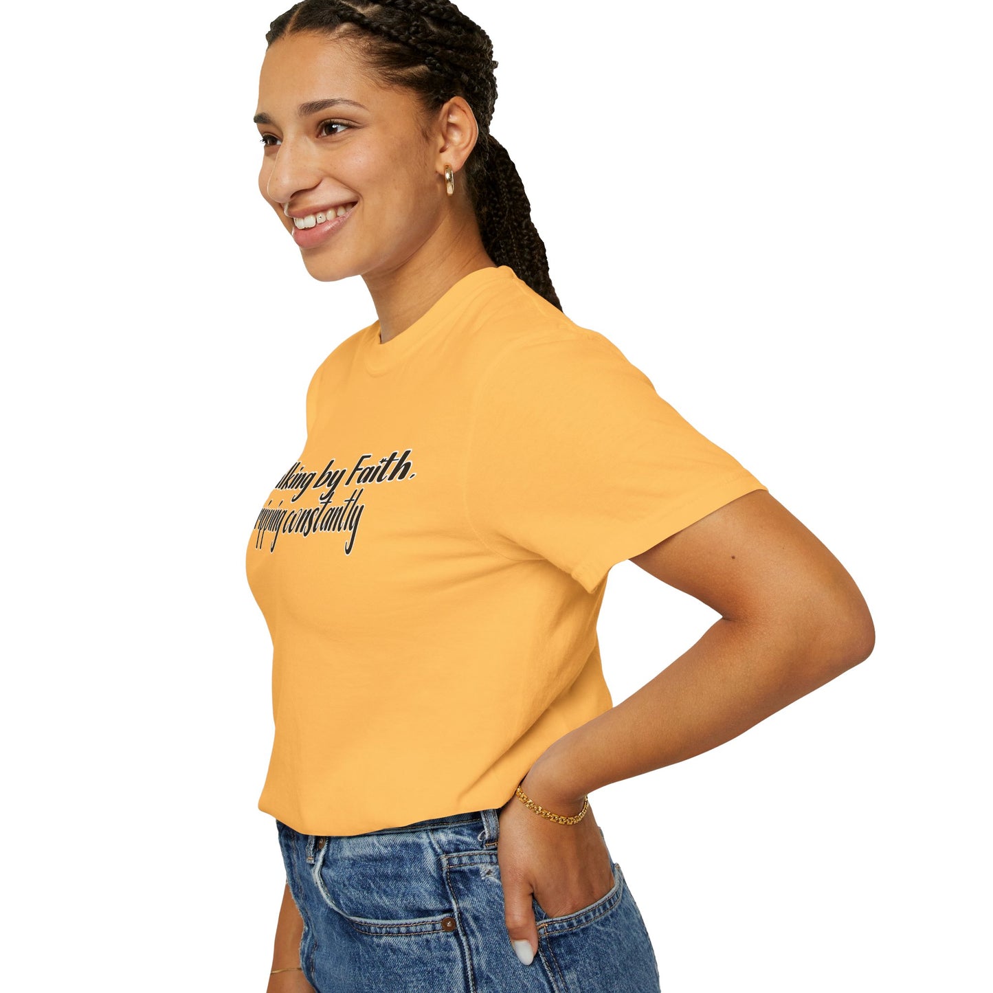 Walking by Faith (Tripping Constantly) – Funny Christian T-Shirt