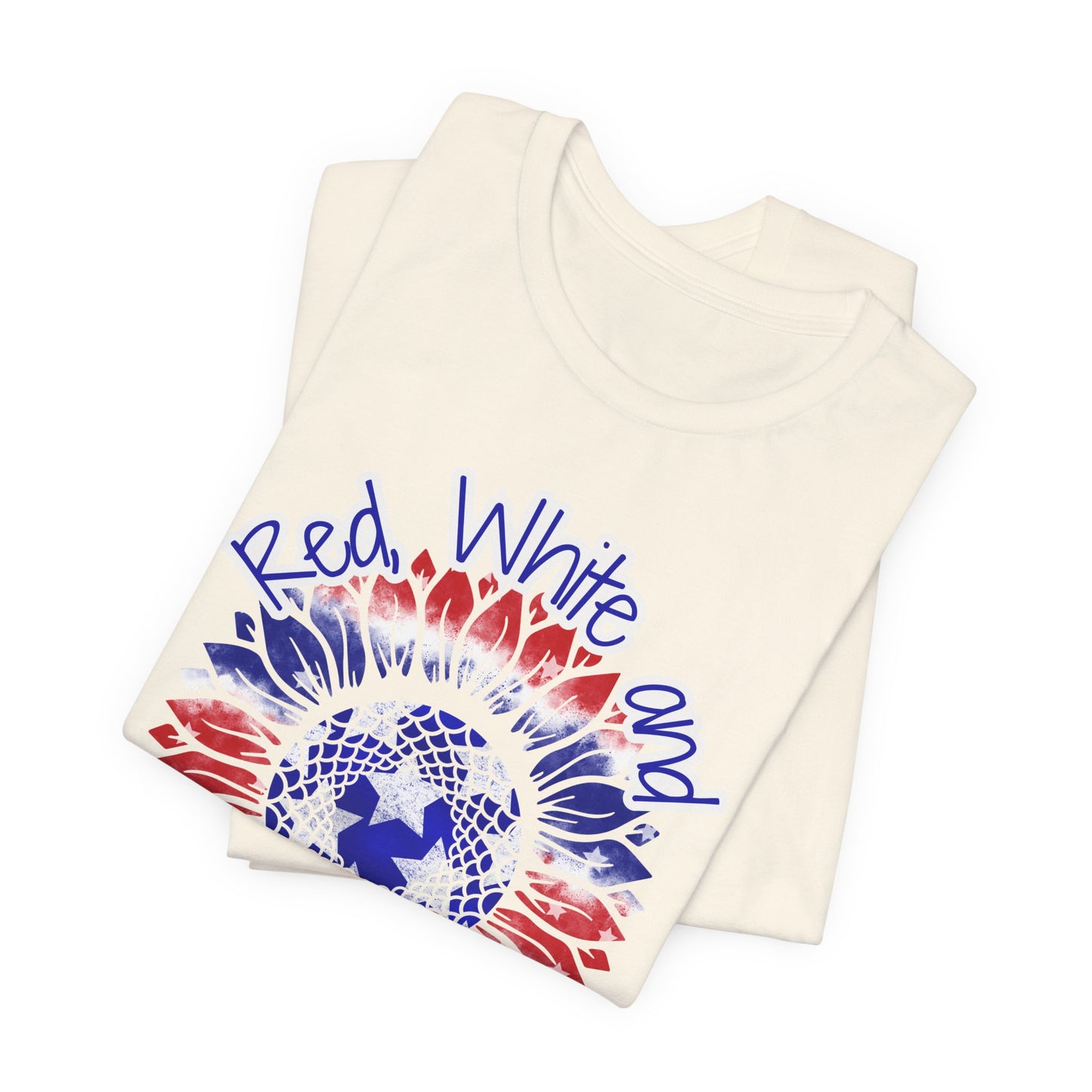 Red, White and Bloom β Patriotic Sunflower T-Shirt