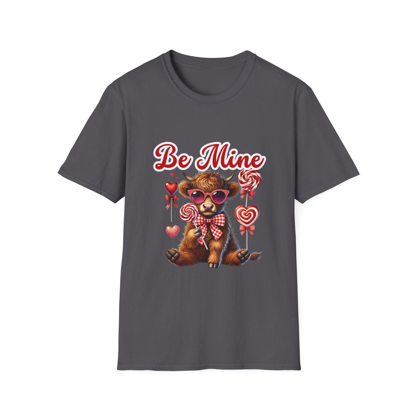 Highland Cow Valentine Be Mine Unisex T-Shirt