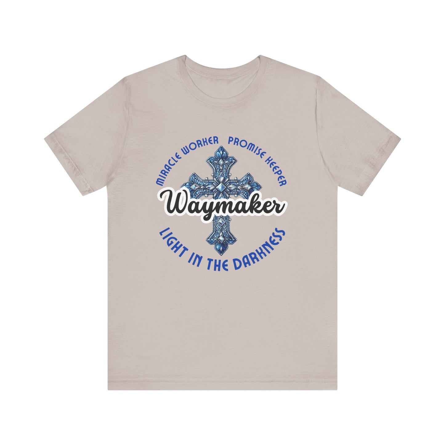 Waymaker – Christian Worship T-Shirt with Jeweled Cross