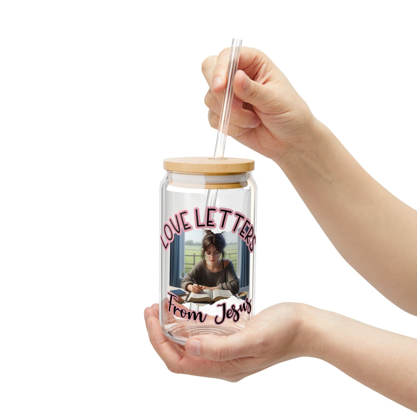 Love Letters from Jesus Sipper Glass | Inspirational Drinkware, Unique Gift, Christian Decor, Faith-Based Kitchenware