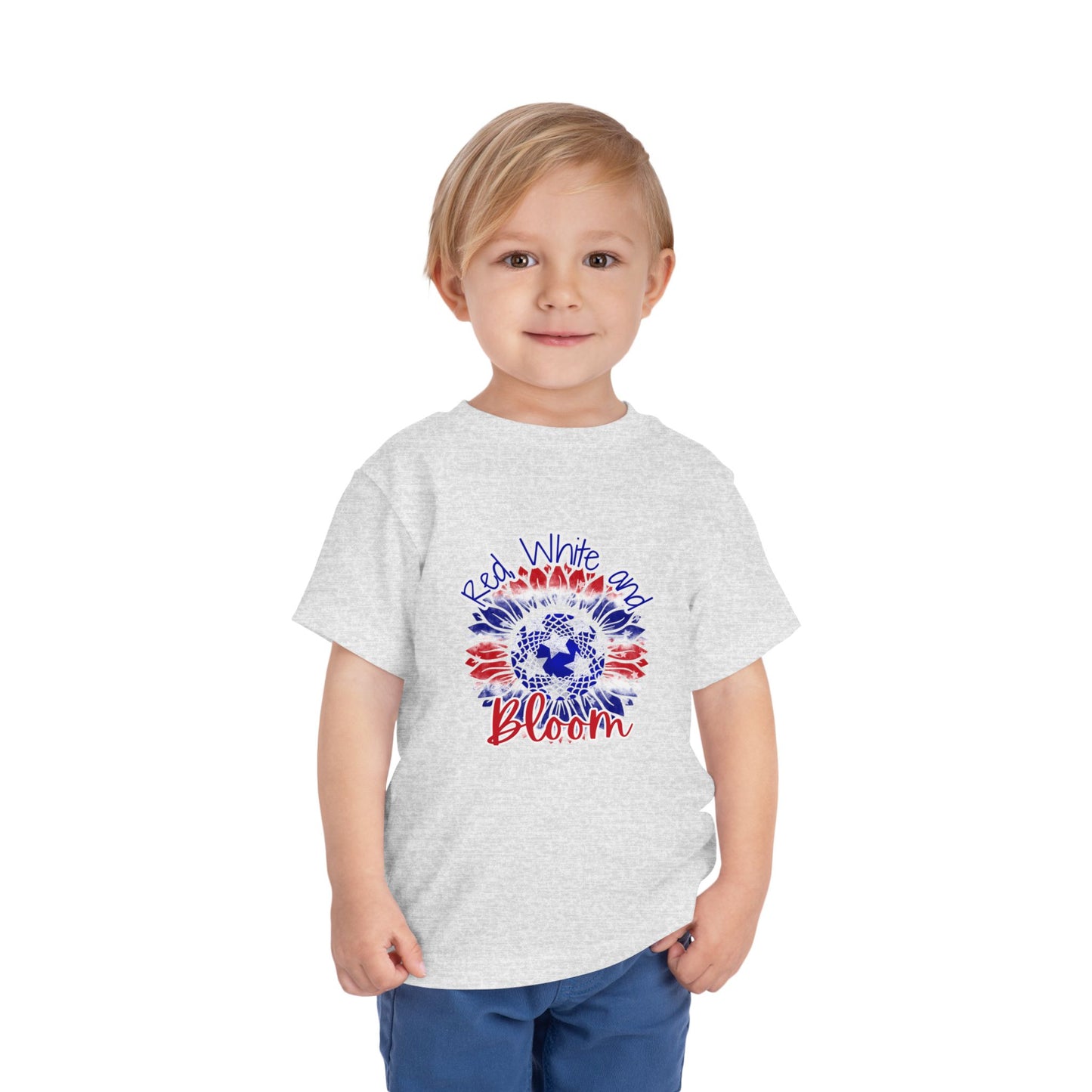 Red, White and Bloom β Patriotic Sunflower Kids T-Shirt