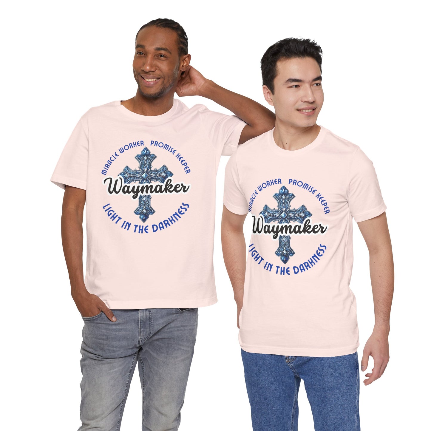 Waymaker – Christian Worship T-Shirt with Jeweled Cross