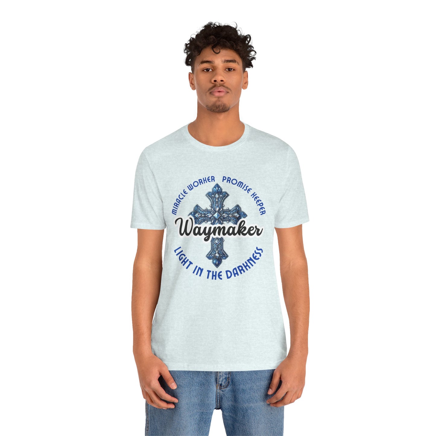 Waymaker – Christian Worship T-Shirt with Jeweled Cross