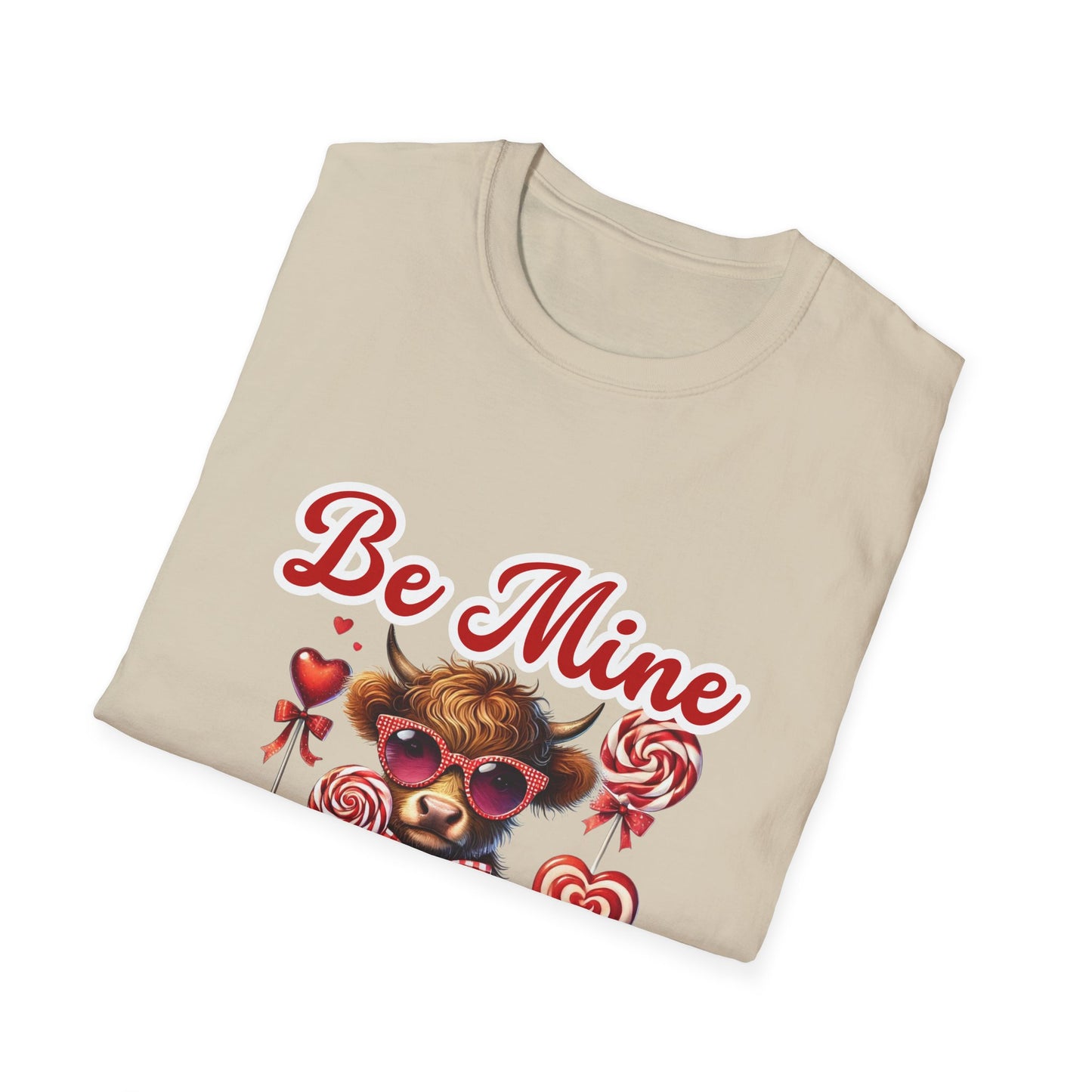 Highland Cow Valentine Be Mine Unisex T-Shirt