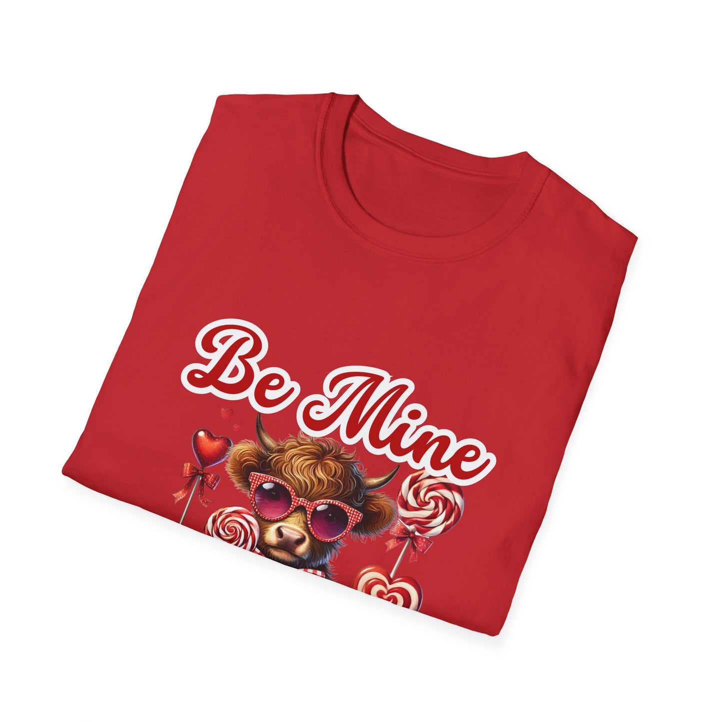 Highland Cow Valentine Be Mine Unisex T-Shirt