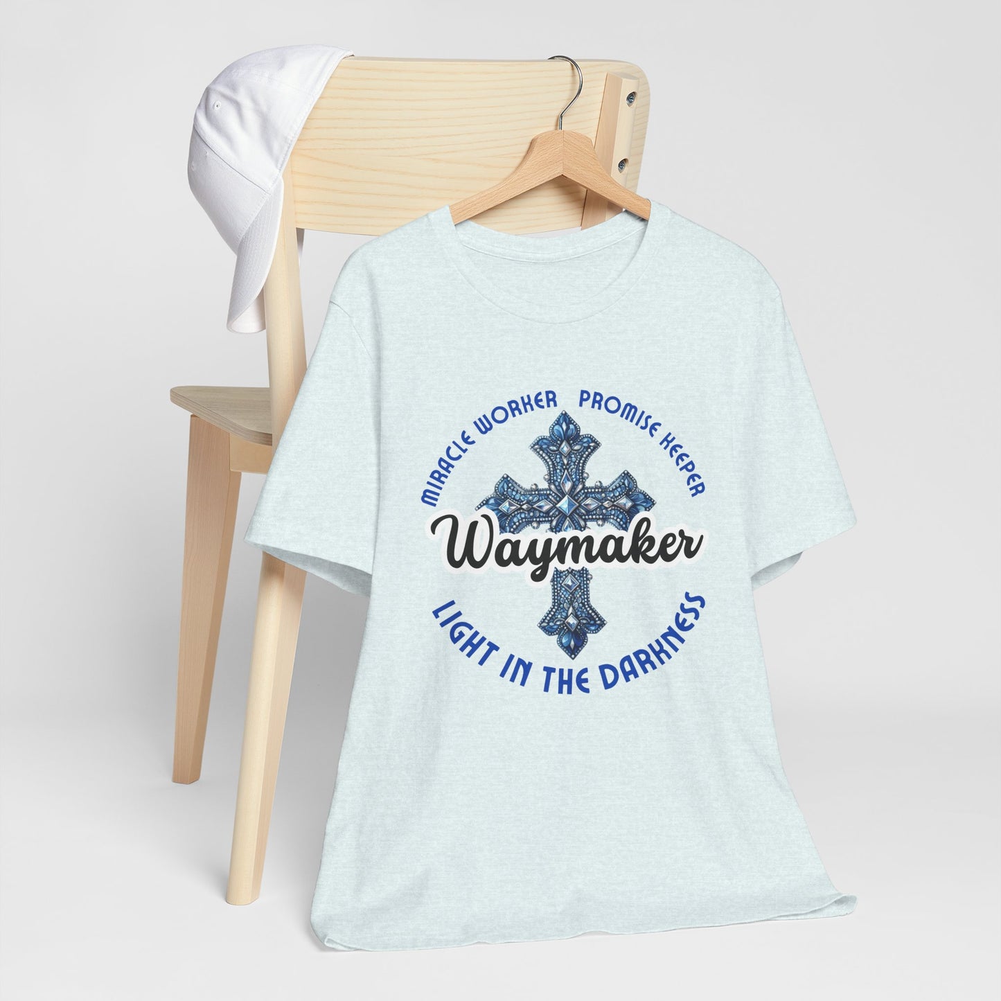 Waymaker – Christian Worship T-Shirt with Jeweled Cross