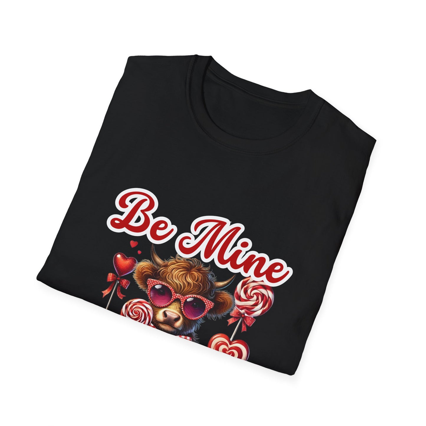 Highland Cow Valentine Be Mine Unisex T-Shirt