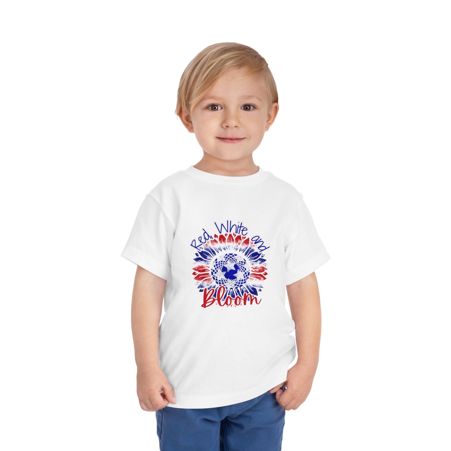 Red, White and Bloom β Patriotic Sunflower Kids T-Shirt