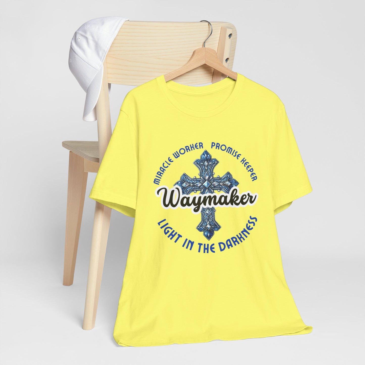 Waymaker – Christian Worship T-Shirt with Jeweled Cross