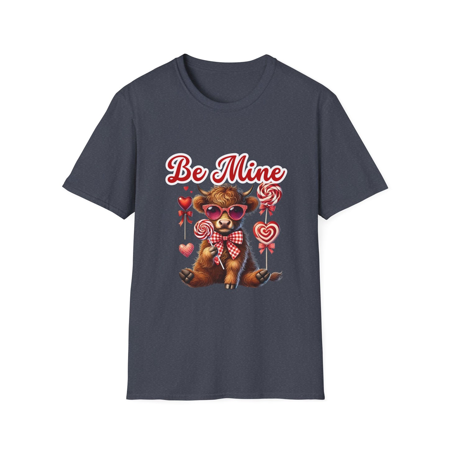 Highland Cow Valentine Be Mine Unisex T-Shirt