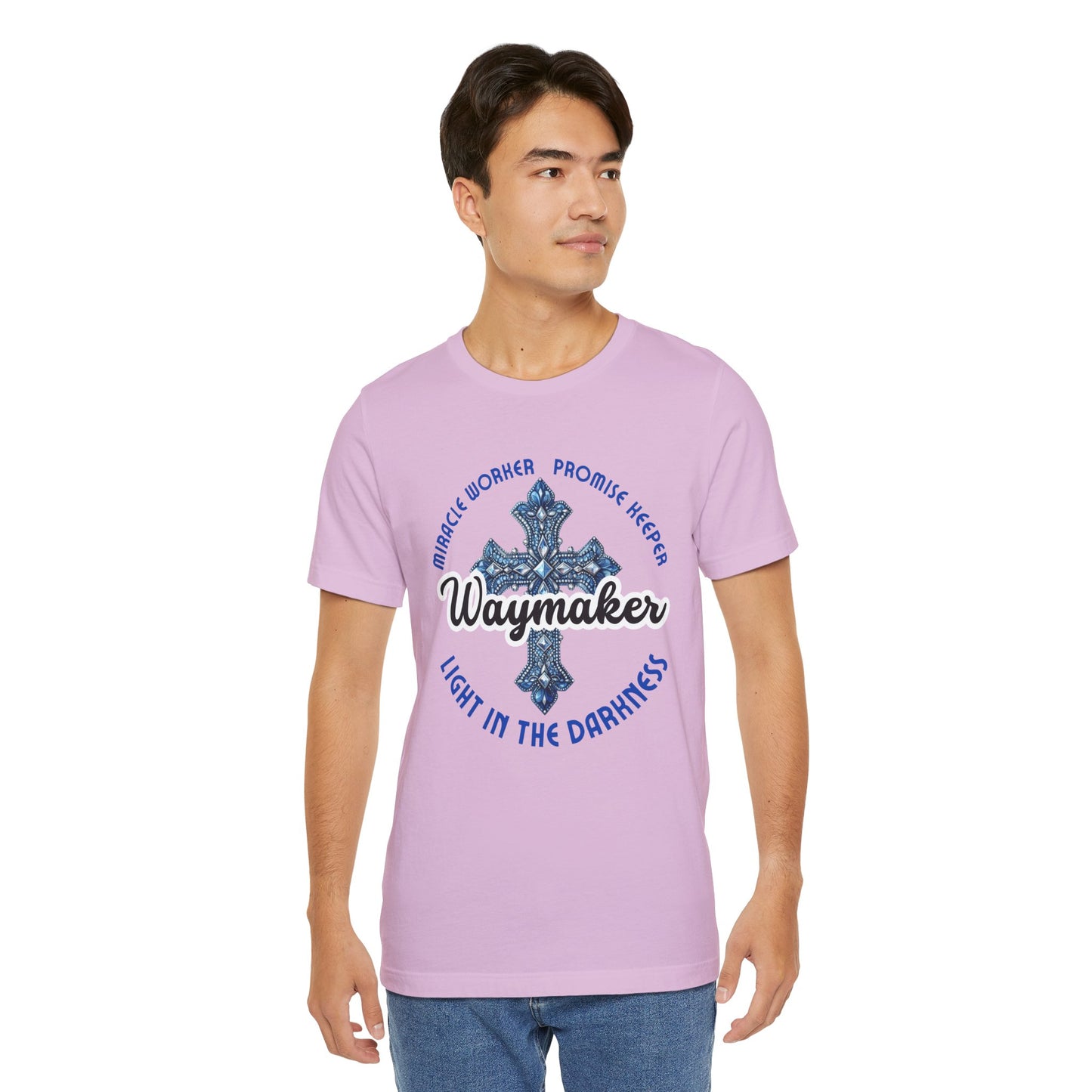 Waymaker – Christian Worship T-Shirt with Jeweled Cross