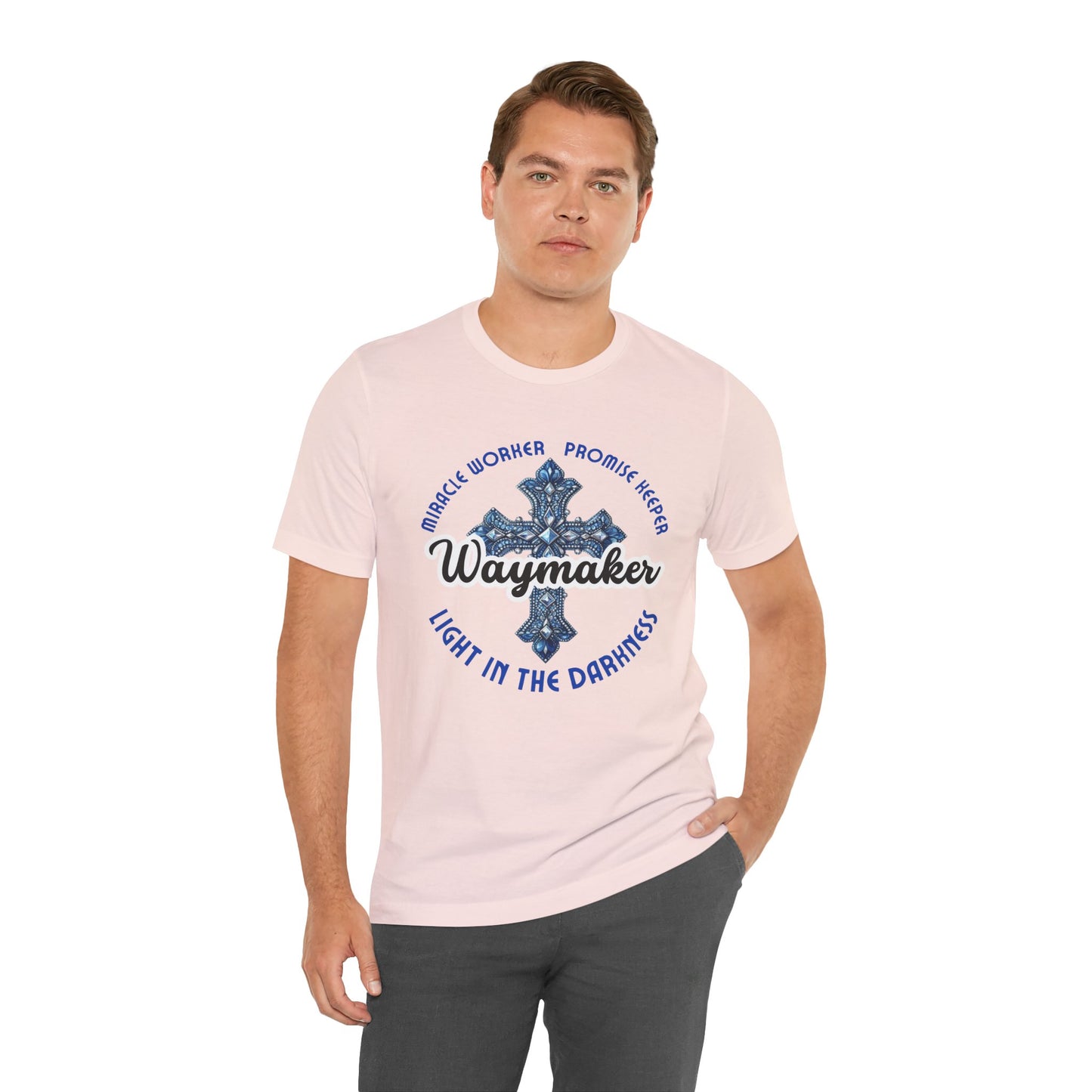 Waymaker – Christian Worship T-Shirt with Jeweled Cross