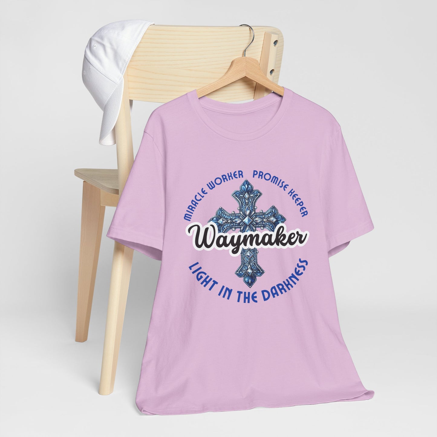 Waymaker – Christian Worship T-Shirt with Jeweled Cross