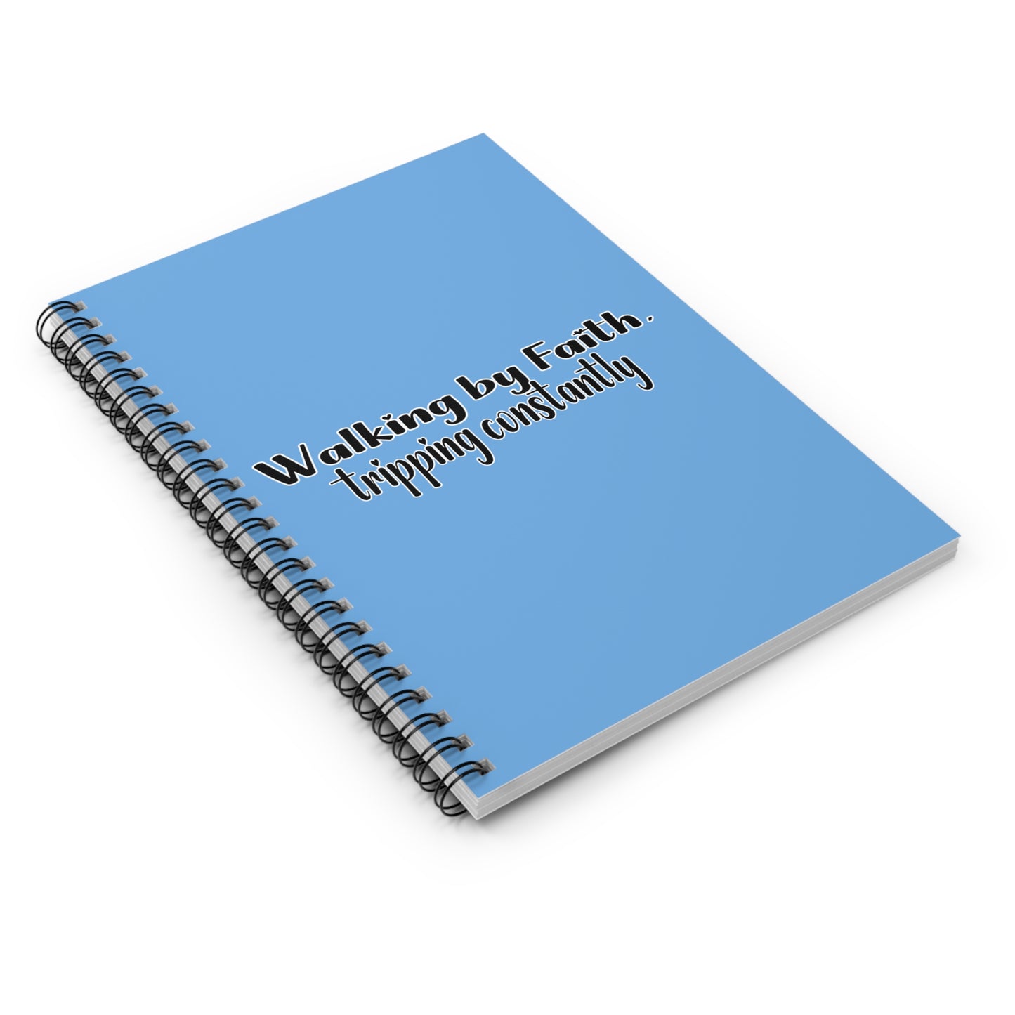 Walking by Faith Tripping Constantly Notebook | Funny Christian Journal | Grace Over Perfection Prayer Journal | Faith Gift for Women