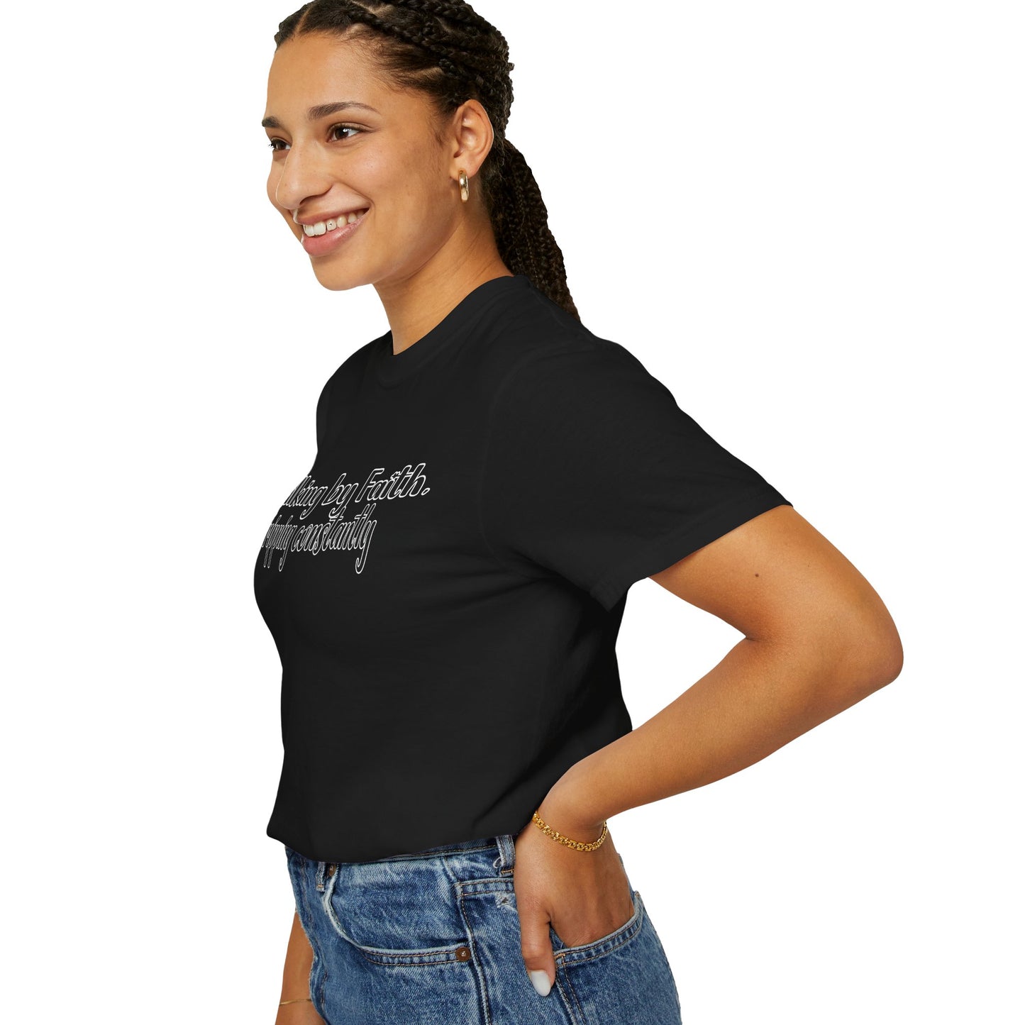 Walking by Faith (Tripping Constantly) – Funny Christian T-Shirt