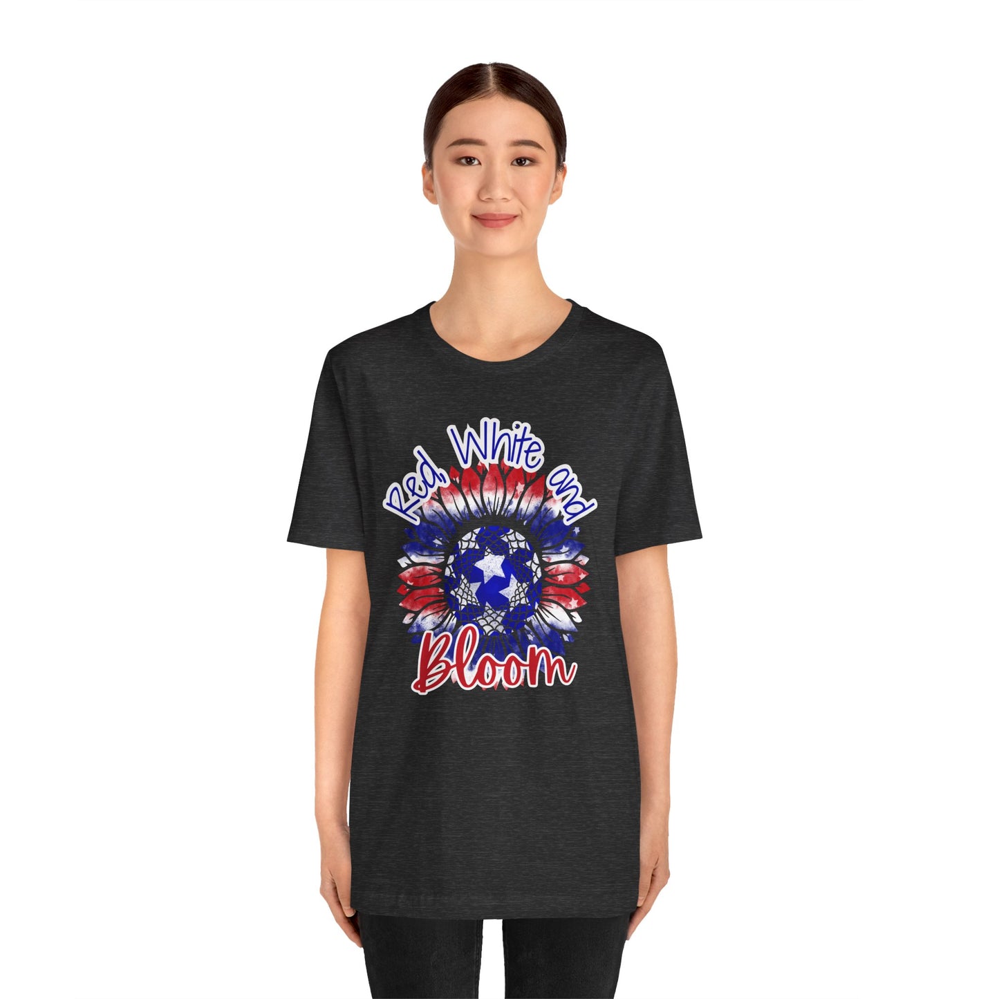 Red, White and Bloom – Patriotic Sunflower T-Shirt