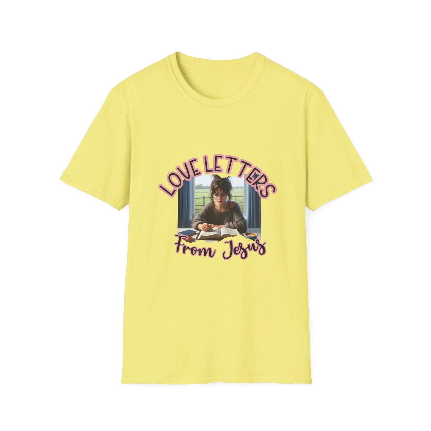 Inspirational Love Letters T-Shirt, Christian Tee, Faith-Based Clothing, Gift for Her, Religious Apparel, Church Outfit