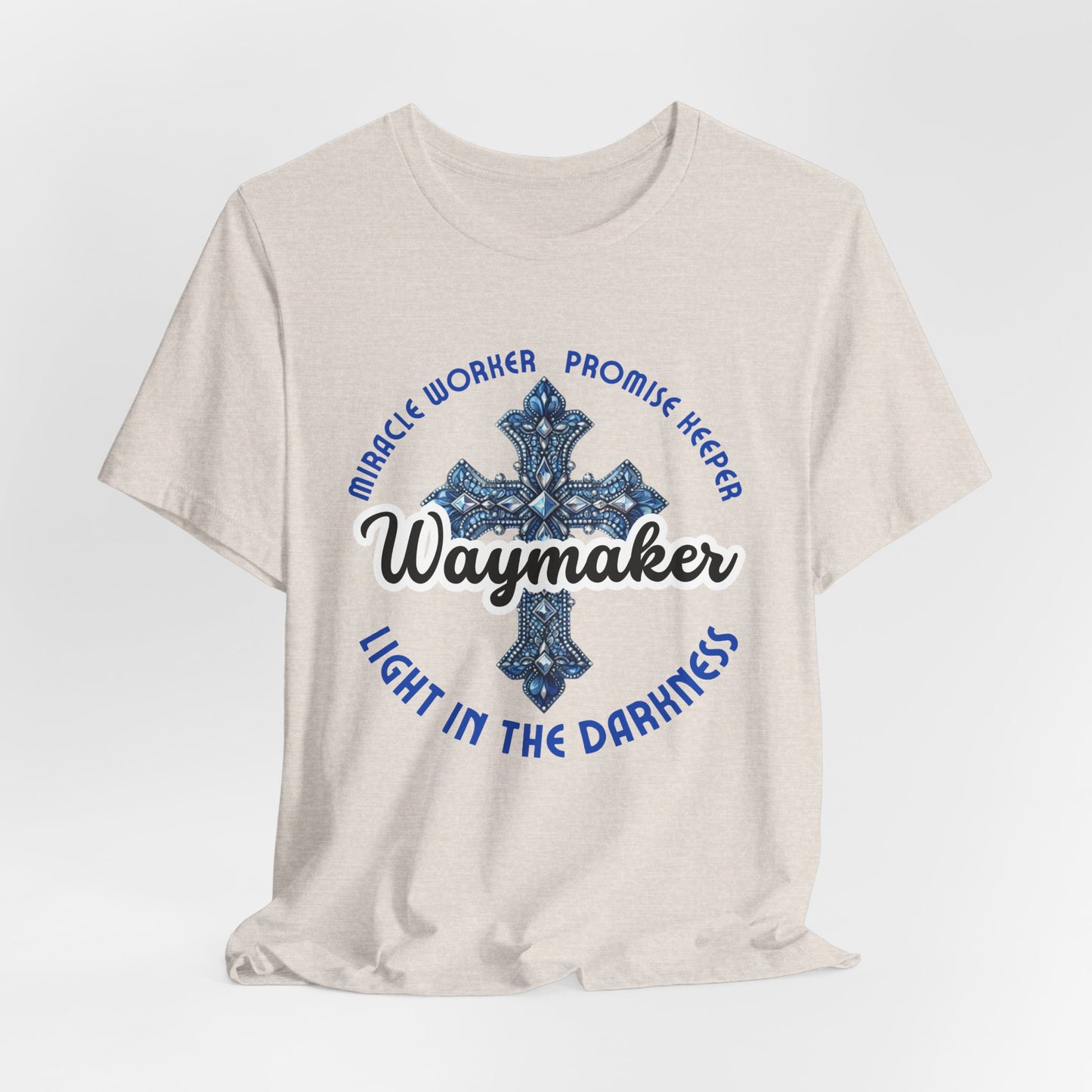 Waymaker – Christian Worship T-Shirt with Jeweled Cross