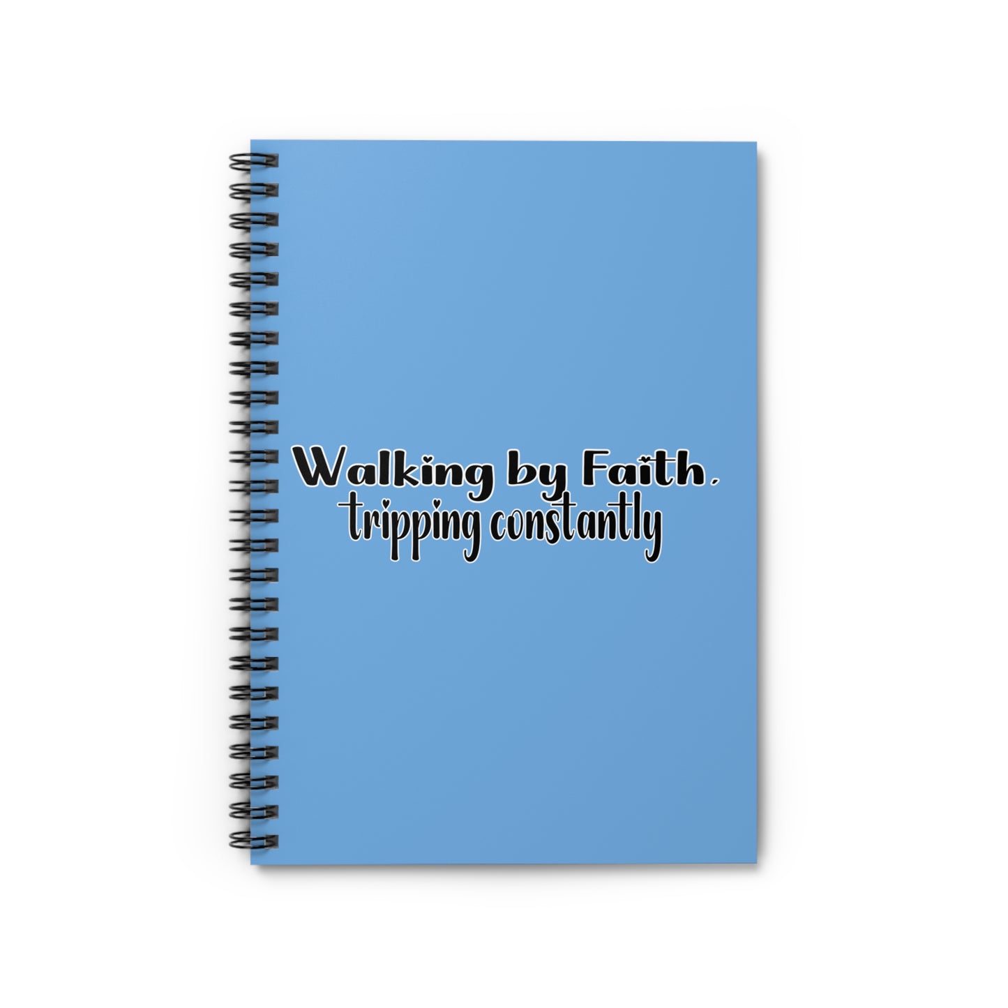 Walking by Faith Tripping Constantly Notebook | Funny Christian Journal | Grace Over Perfection Prayer Journal | Faith Gift for Women