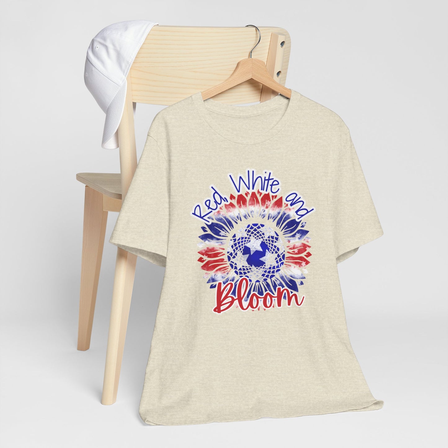 Red, White and Bloom – Patriotic Sunflower T-Shirt