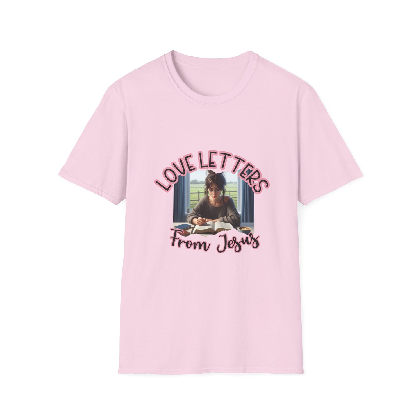 Inspirational Love Letters T-Shirt, Christian Tee, Faith-Based Clothing, Gift for Her, Religious Apparel, Church Outfit