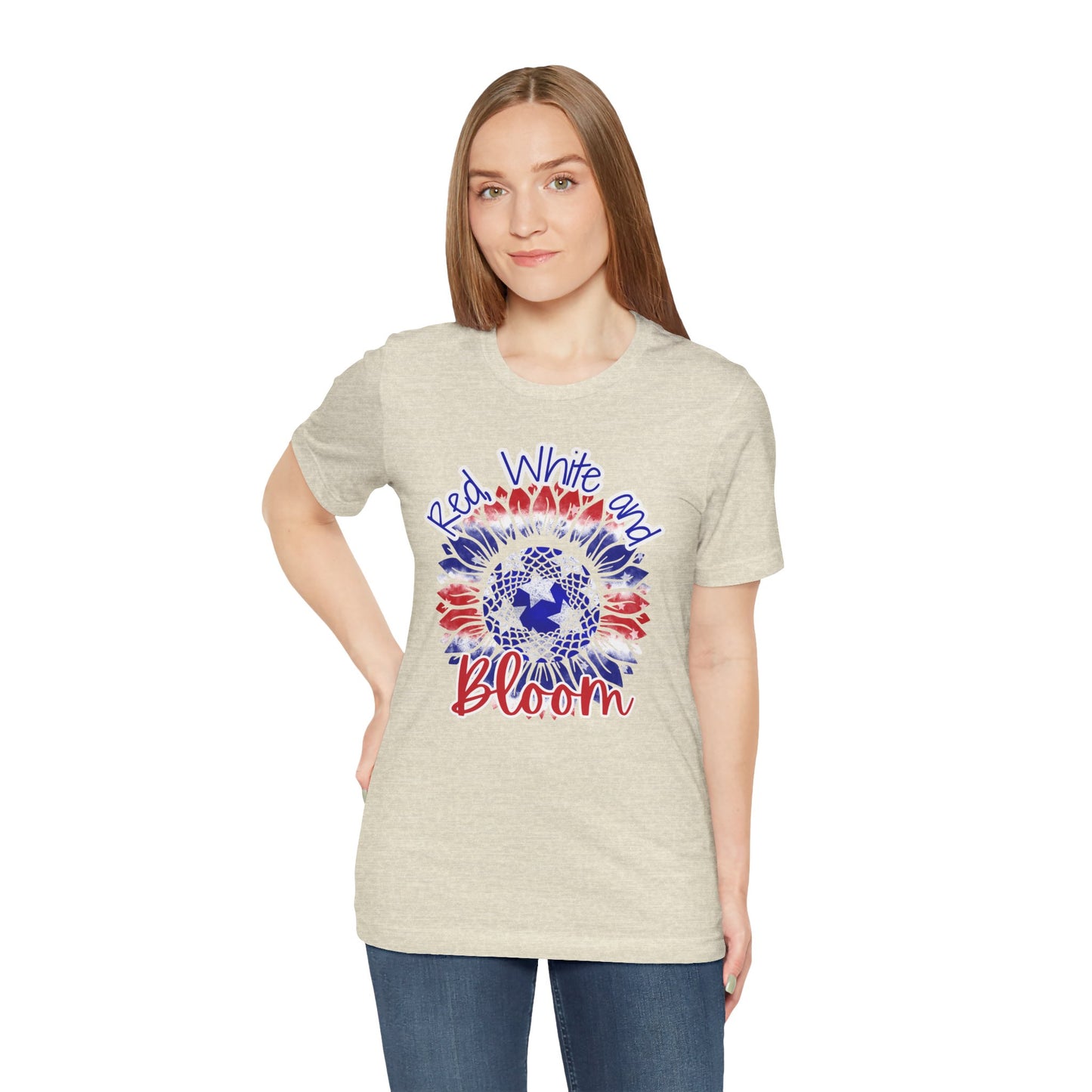Red, White and Bloom – Patriotic Sunflower T-Shirt