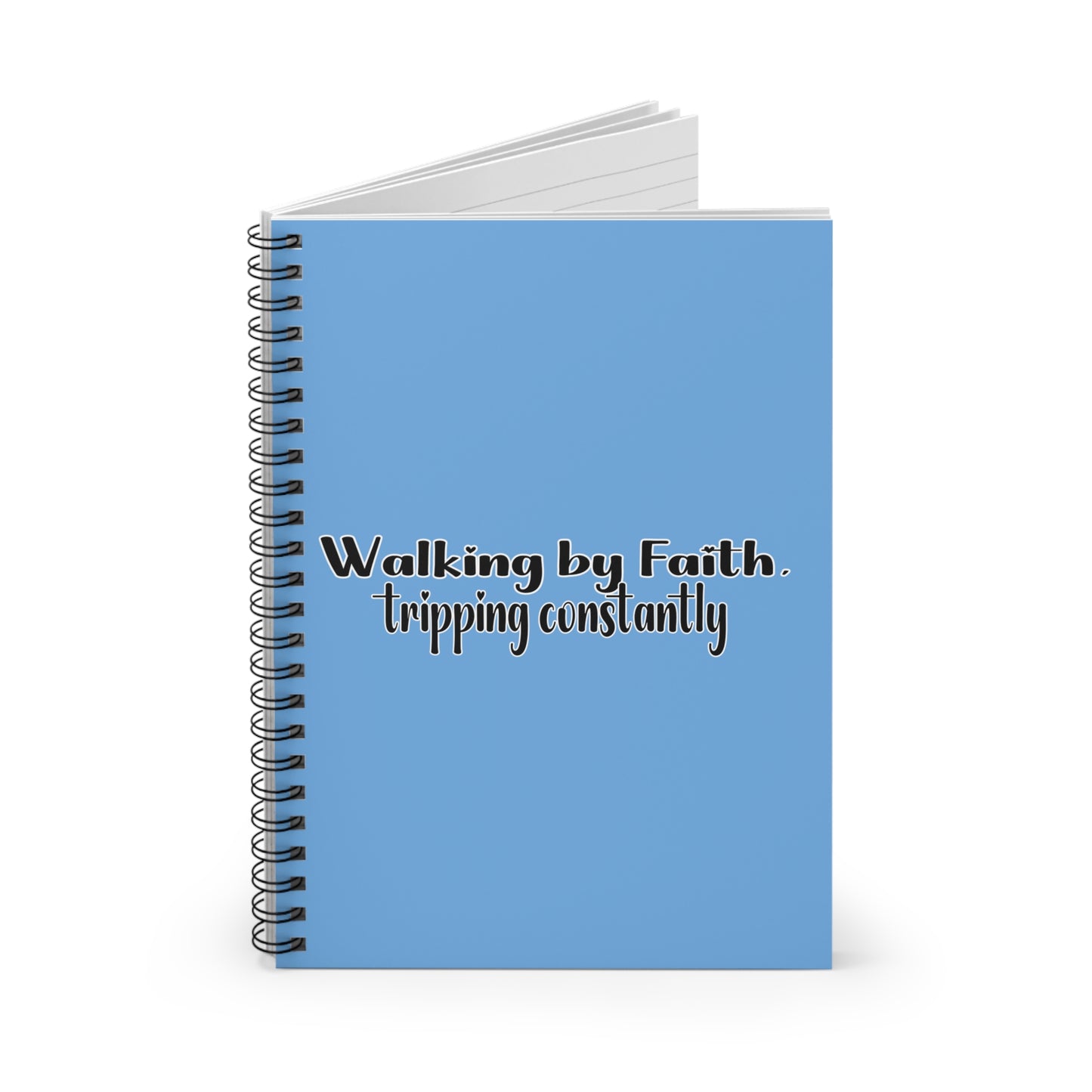 Walking by Faith Tripping Constantly Notebook | Funny Christian Journal | Grace Over Perfection Prayer Journal | Faith Gift for Women