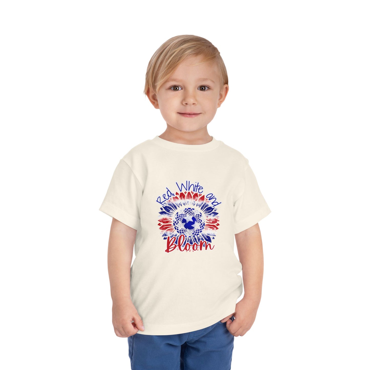 Red, White and Bloom – Patriotic Sunflower Kids T-Shirt