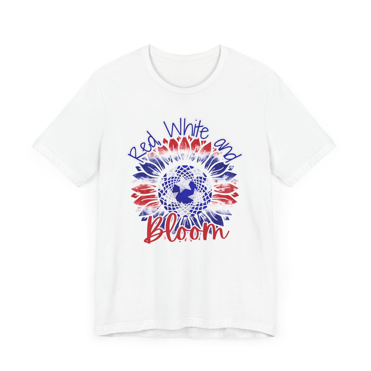 Red, White and Bloom – Patriotic Sunflower T-Shirt