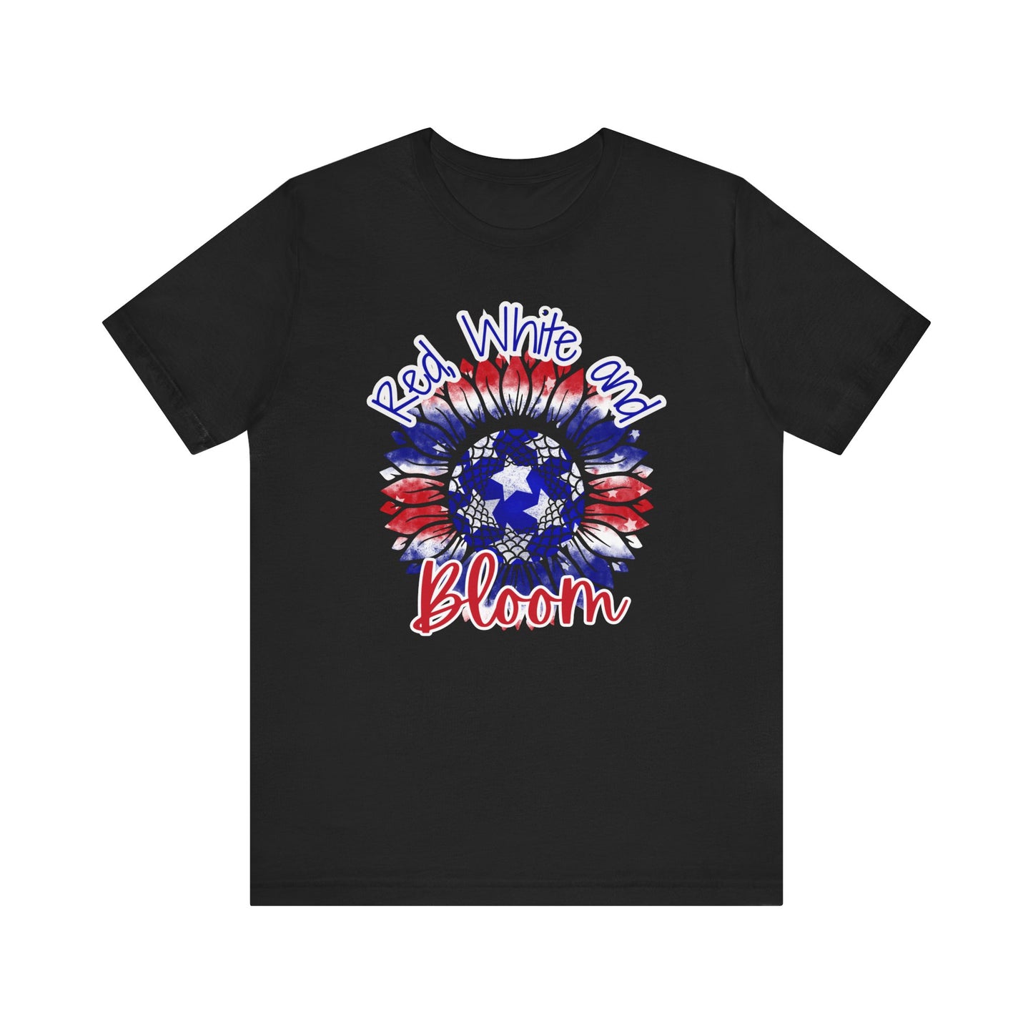 Red, White and Bloom – Patriotic Sunflower T-Shirt