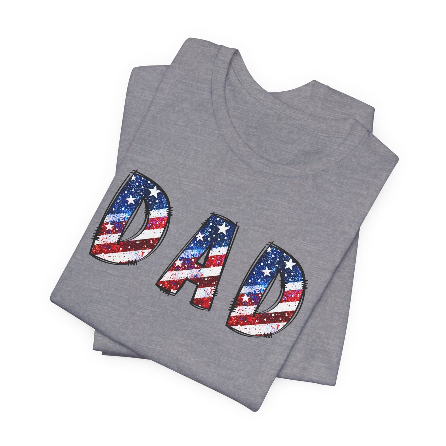 Patriotic Dad Tee - Perfect for Father's Day, July 4th Celebrations, Gift for Dads, American Flag Shirt