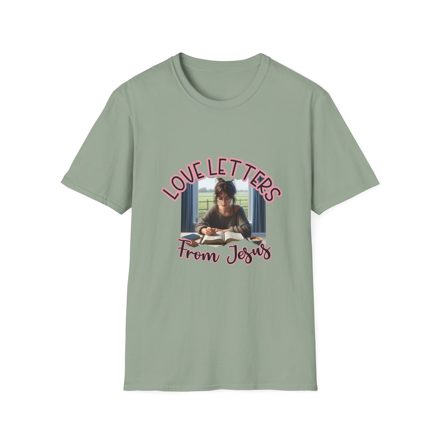 Inspirational Love Letters T-Shirt, Christian Tee, Faith-Based Clothing, Gift for Her, Religious Apparel, Church Outfit