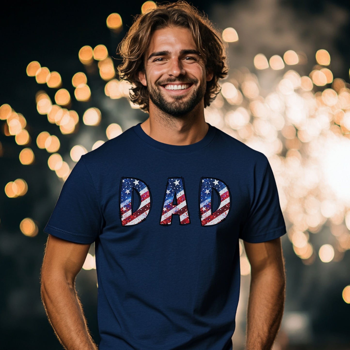 Patriotic Dad Tee - Perfect for Father's Day, July 4th Celebrations, Gift for Dads, American Flag Shirt