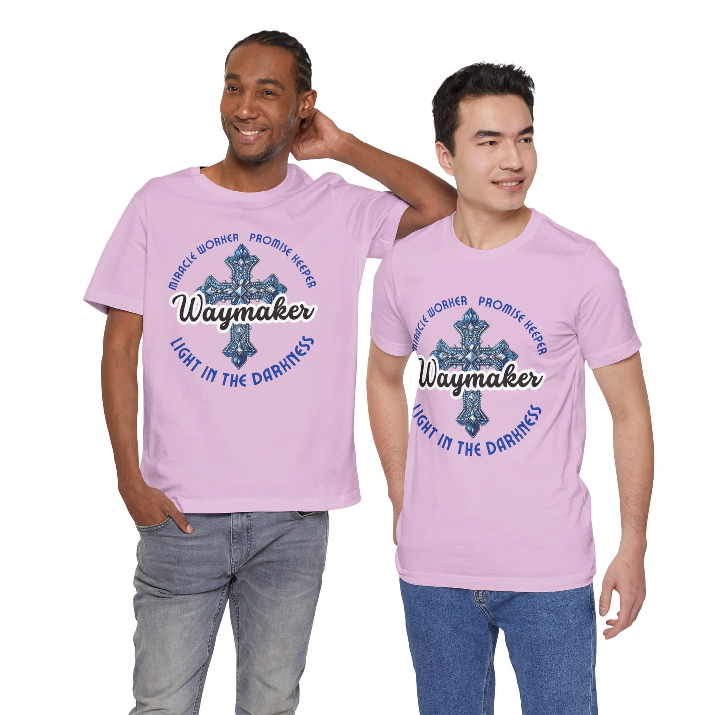 Waymaker – Christian Worship T-Shirt with Jeweled Cross