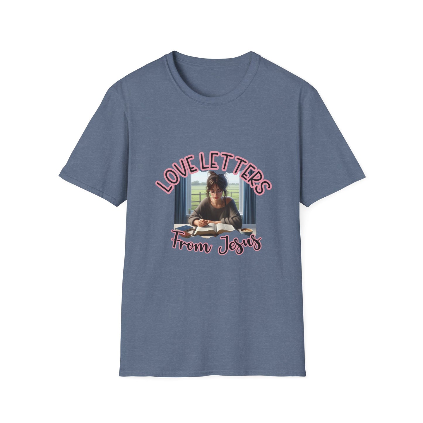 Inspirational Love Letters T-Shirt, Christian Tee, Faith-Based Clothing, Gift for Her, Religious Apparel, Church Outfit