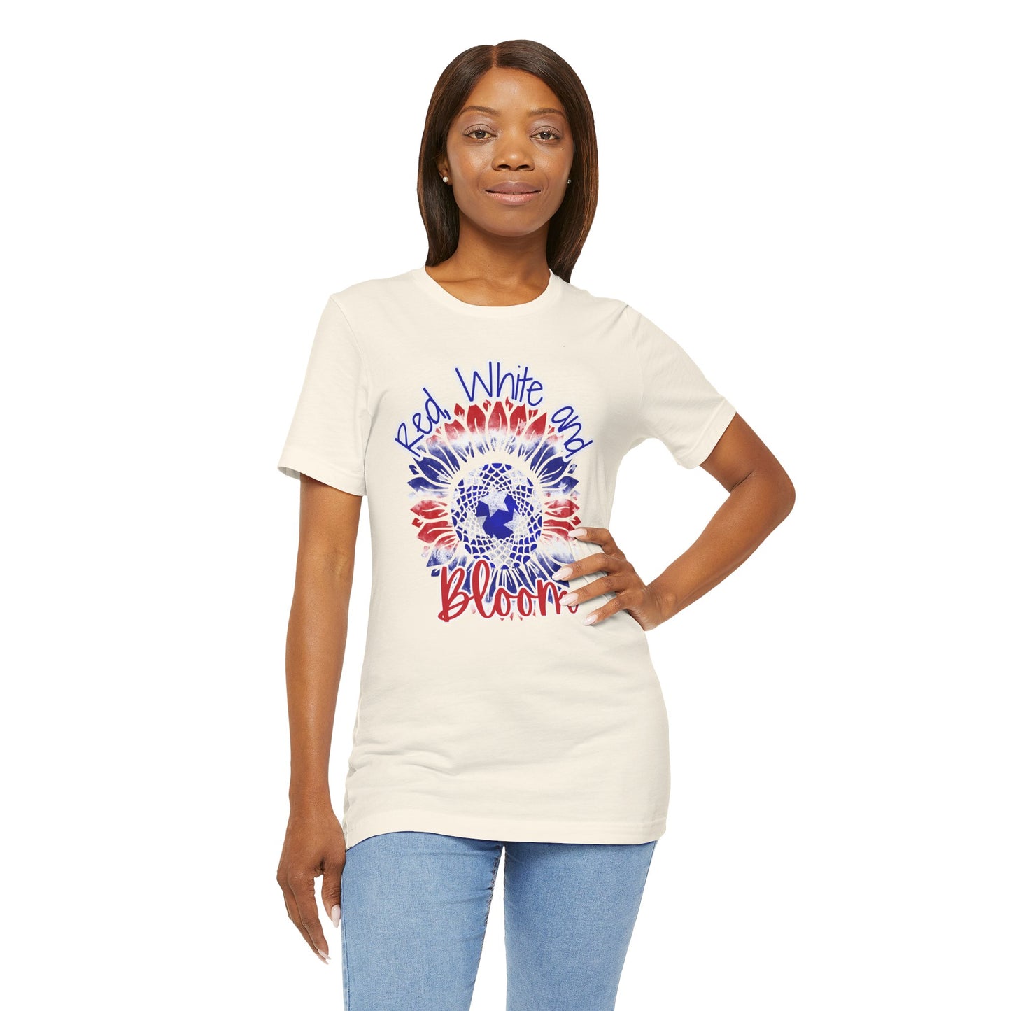 Red, White and Bloom – Patriotic Sunflower T-Shirt