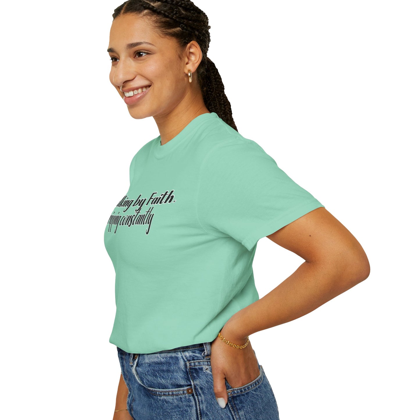 Walking by Faith (Tripping Constantly) – Funny Christian T-Shirt