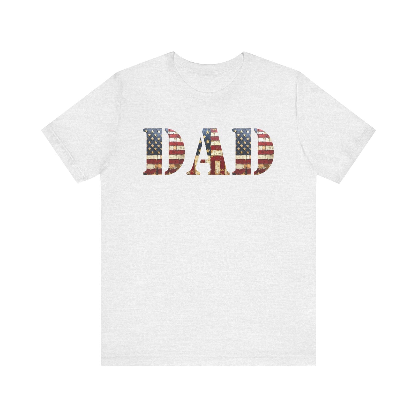 T-Shirt DAD Shirt Rustic American Flag | Patriotic Father’s Day Tee | USA Flag Wood Texture Graphic | 4th of July Gift for Dad