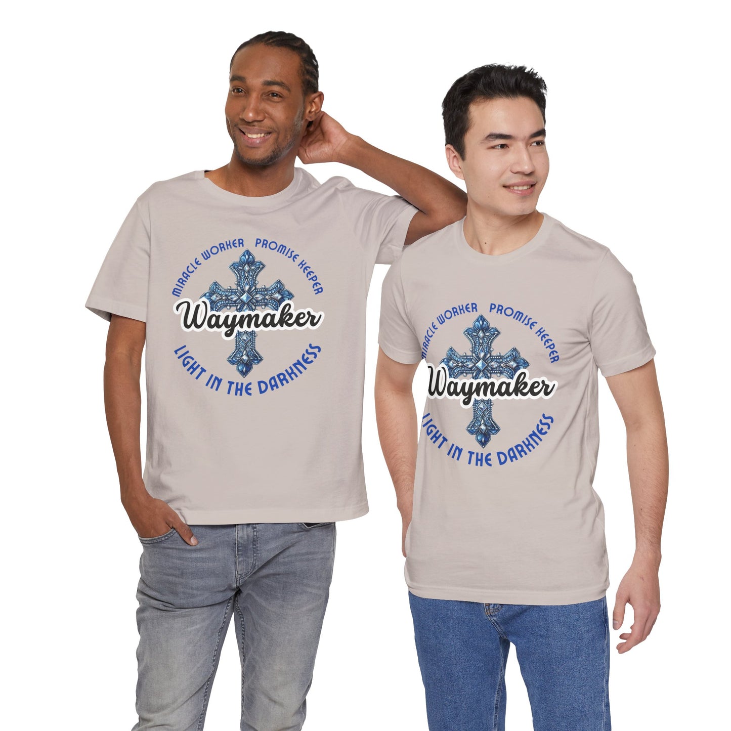 Waymaker – Christian Worship T-Shirt with Jeweled Cross