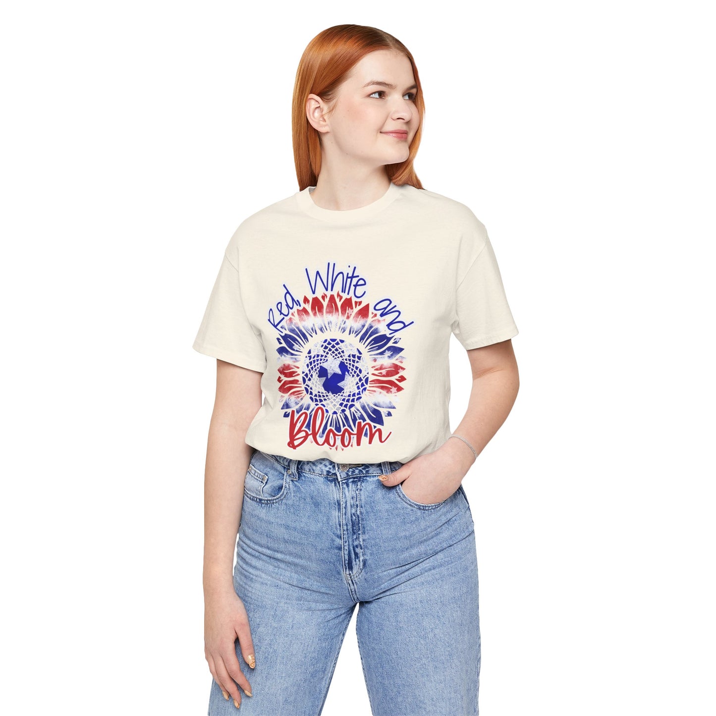Red, White and Bloom – Patriotic Sunflower T-Shirt
