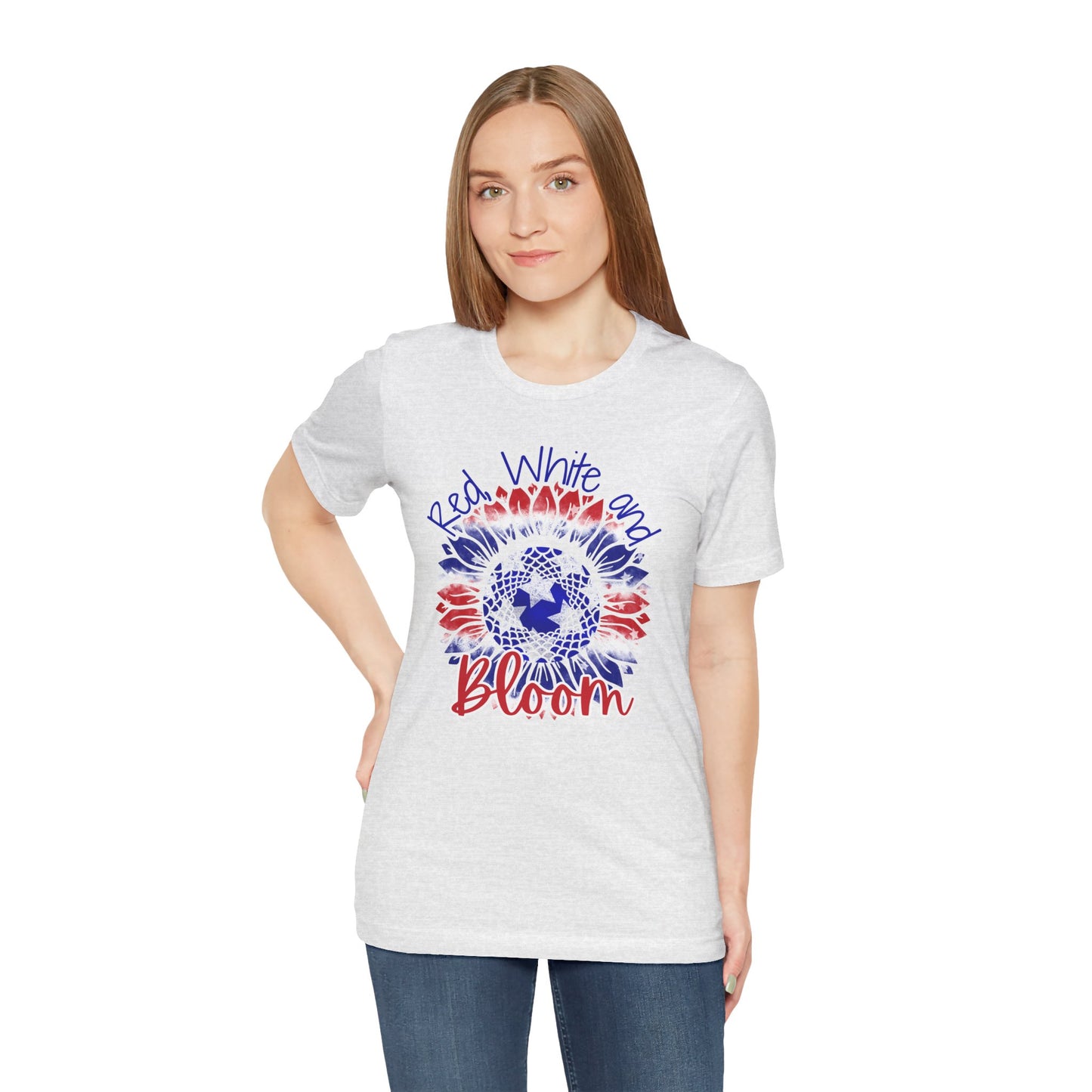 Red, White and Bloom – Patriotic Sunflower T-Shirt